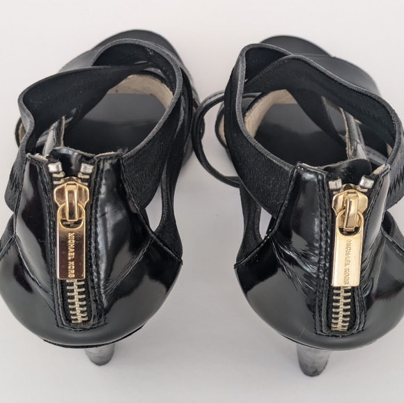 Michael Michael Kors Women's Size 9.5 Robertson Strappy Cross Strap Cone Heels - Picture 11 of 16